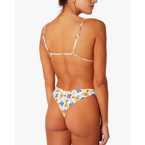 WeWoreWhat Delilah Bikini Bottom in Pearl Tile Multi Medium New Nwt Swimsuit - Picture 12 of 13